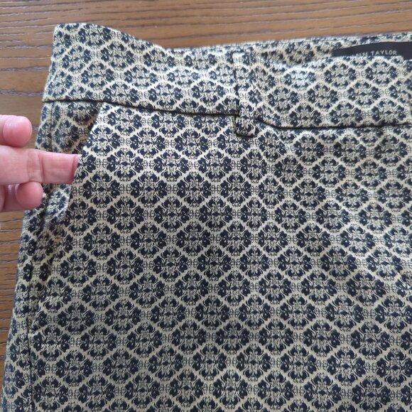 Ann Taylor Womens Metallic Brocade Patterned Slim Ankle Pants Size 8 - Picture 11 of 15